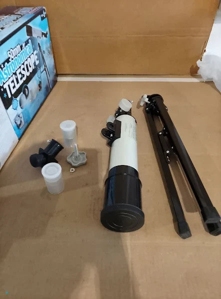 Science Mad 50mm Astronomical Telescope Kids Learn Astronomy 40x28.5x34.6cm New