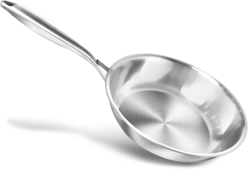 Houslux Frying Pan Stainless Steel Uncoated Induction Compatible 24cm New