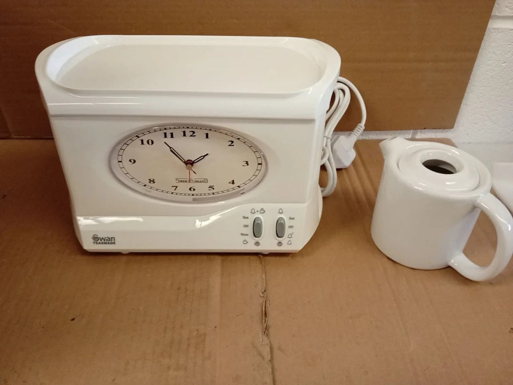 Swan STM201N Vintage Teasmade Traditional Dial Clock Rapid Boil 600ml 850w New