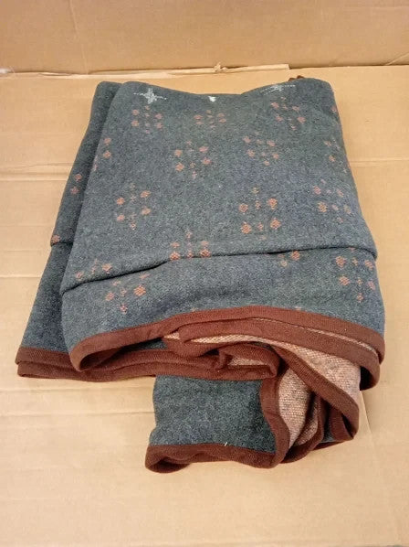 Acushla Merino Wool Camp Blanket Warm Thick Washable Large Throw 87x63cm New