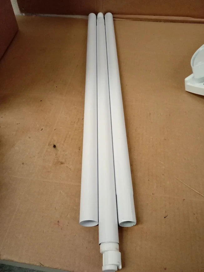 Argos Home Steel Shower Organiser Pole 4 Shelves White 244x19.6x19.6cm