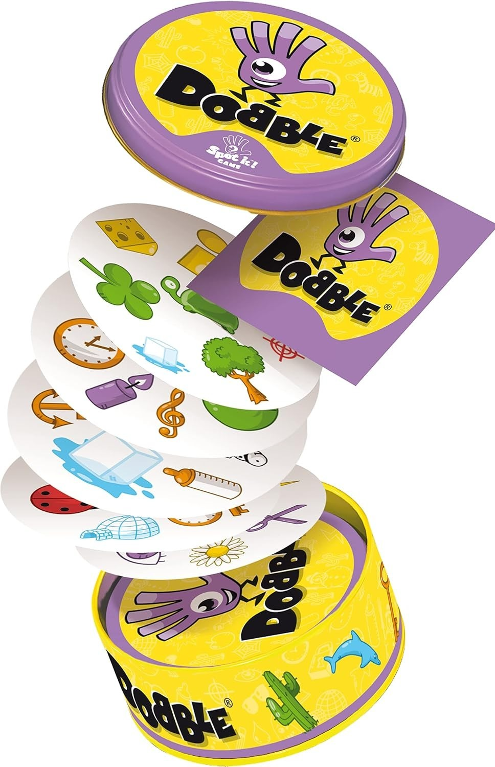 Asmodee Dobble Fun Family Card Game 2-8 Players 15min. Play Time 6+ Tin Box New