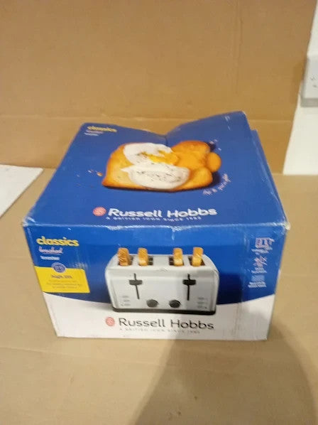 Russell Hobbs 18790 4 Slice Toaster 1500W Stainless Steel 26.3x29.5x17.9cm New