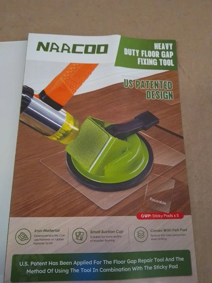 Naaoo Heavy Duty Floor Gap Fixer Tool 45° Striking Surface 3.88inches Green