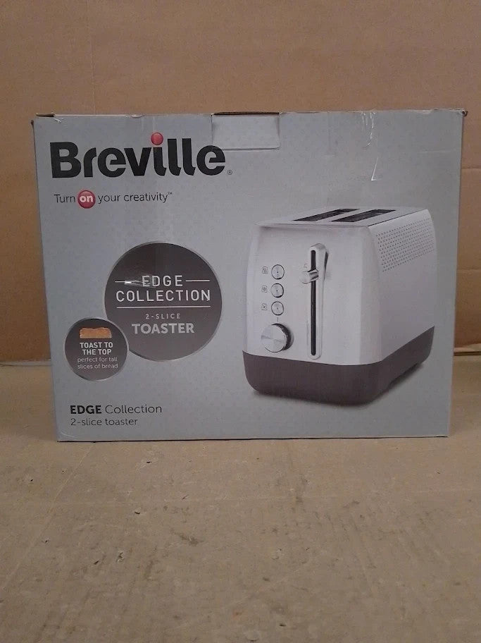 Breville Edge Deep Chassis 2 Slice Toaster Toasts All The Way Top Brushed Steel