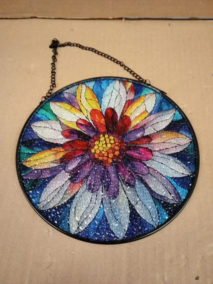 Bimkole Flower Stained Glass Suncatcher Window Hanging Petals Indoor Window
