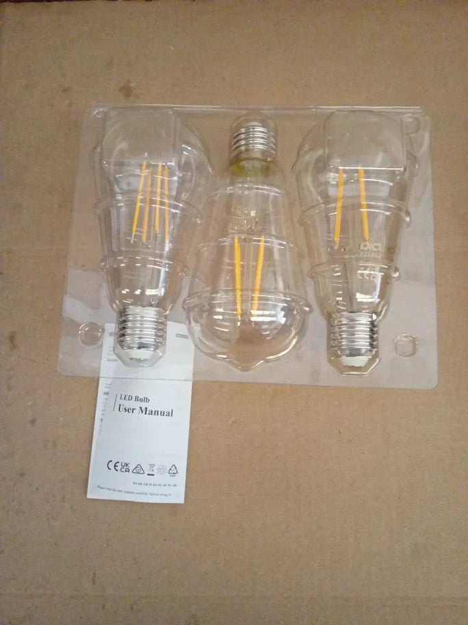 Dicuno Vintage Edison Light Led Bulb E27 Edison Screw ST64 6W Warm White New