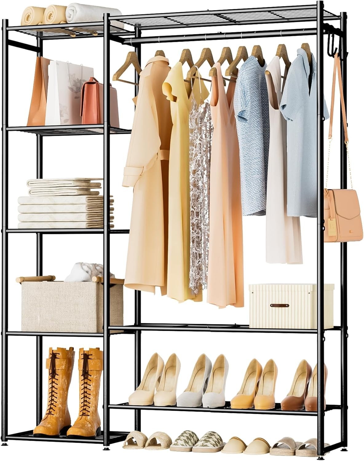 Neprock Clothes Rails Bedroom Free Standing Open Wardrobe Closet New