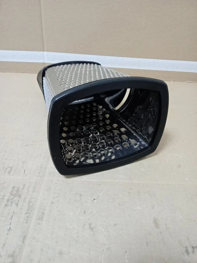 Vogue Heavy Duty Box Grater Stainless Steel Black Four Way 25.4cm Large Handle