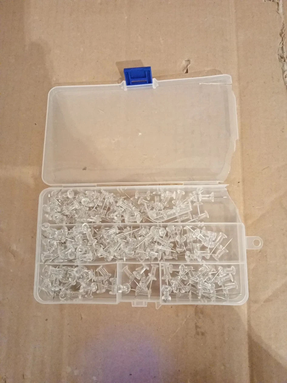Clear Push Pins Stainless Steel Drawing Notice Board Cork Board Poster Home New