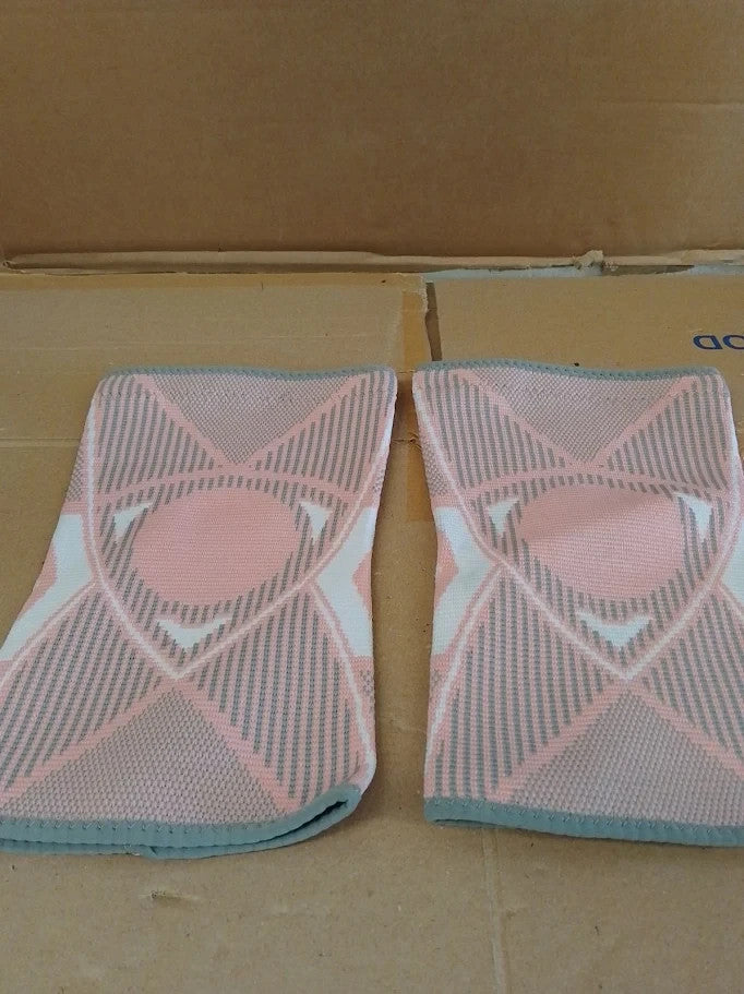 Ruilala Knee Support Adjustable Brace 2 Pack Unisex Anti Slip Pink Large New