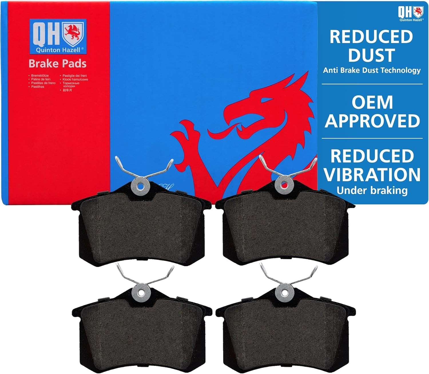 Quinton Hazell Brake Pad Set 4 Oem Quality Direct Fit Single Axle Rear New