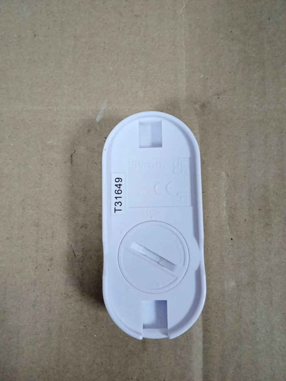 Byron Wireless Doorbell Set Multi Colour Visual Alert Mute Function 200m White