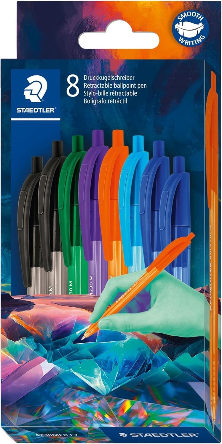 Steadler Ballpoint Pens Rainbow Medium Retractable Pen Multiverse Design New