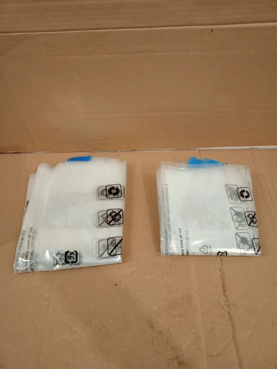 Amazon Basics Roll Up Travel Storage 12 Bags Zipper Transparent Small Medium New