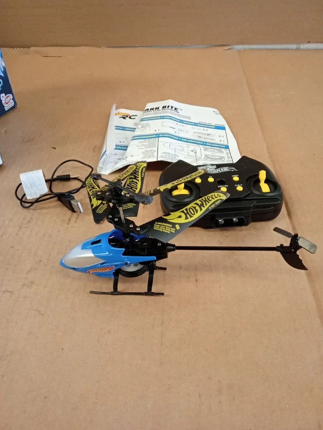 Bladez Hot Wheels Shark Bite Helicopter Kids Remote Control 2 Channel RC 8+