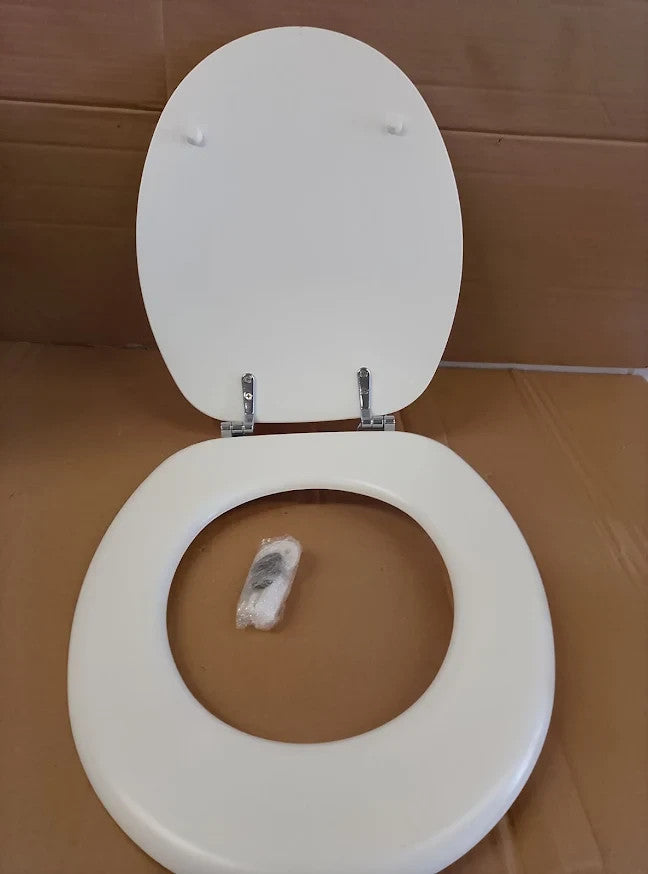 Argos Home Tongue Groove Style Toilet Seat White Bathroom WC Replacement Design