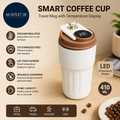 Homealexa Coffee Cup Travel Mugs Vacuum Insulating Stainless Steel LED 410ML