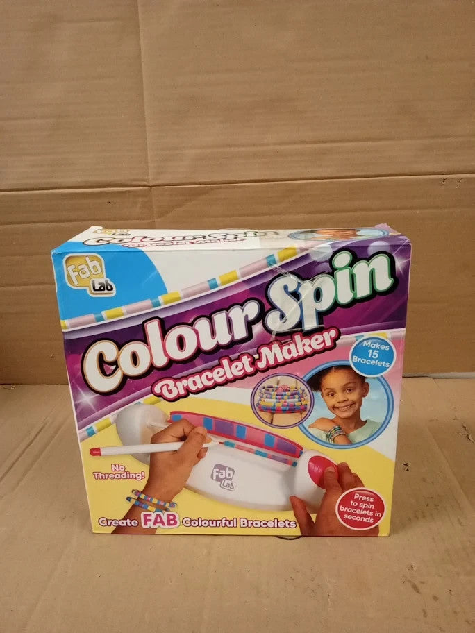 FabLab Colour Spin Bracelet Maker Create Colourful Designs No Threading 6+ New