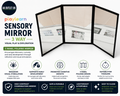 Playlearn Sensory Mirror 3 Way Visual Play Exploration 3 Panel Folding Black