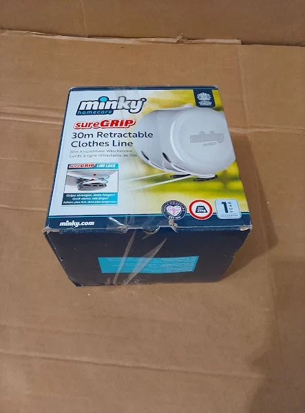 Minky Retractable Duo Reel Washing Line Grey 2x15m Packaging May Vary