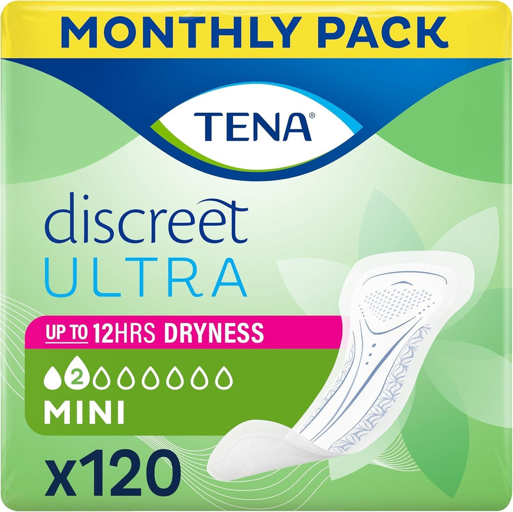 Tena Discreet Ultra Pads Mini Women 6x20p Light Bladder Thinnest x120