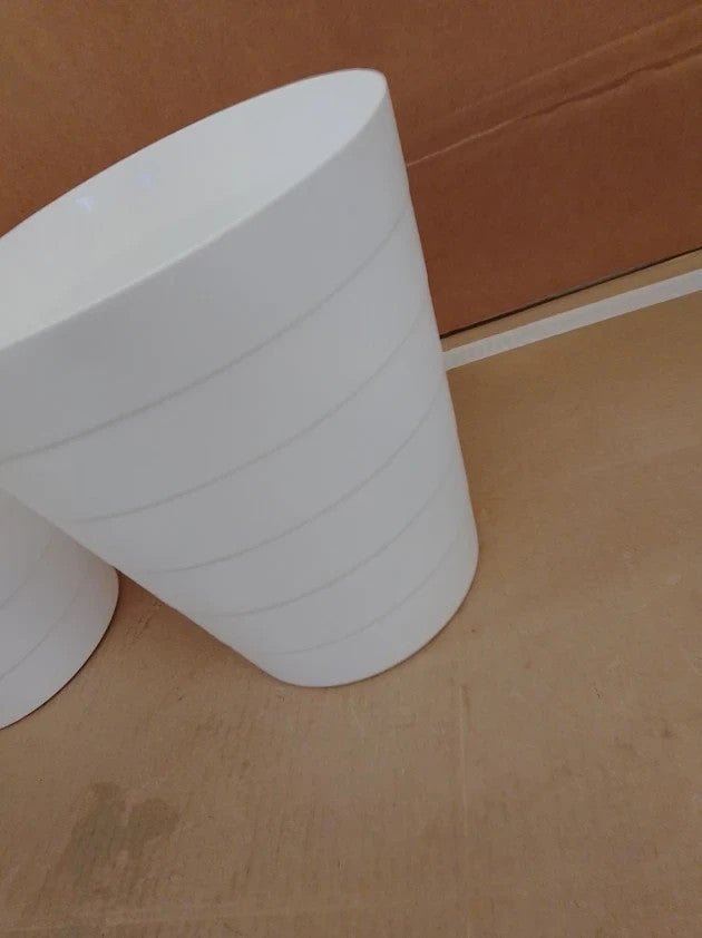 Zuvo Plastic Paper Bin 5L Shatter Proof Waste Basket Office Desk Bedroom White
