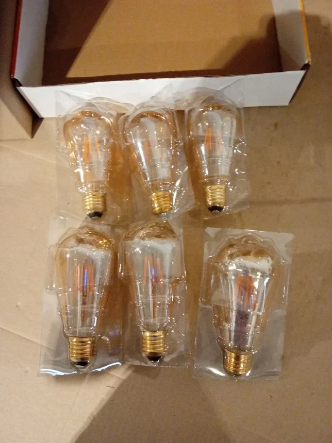 Caldarax Edison Screw Bulb E27 Vintage Light Bulb 220V ST64 E27 Led Dimmable New