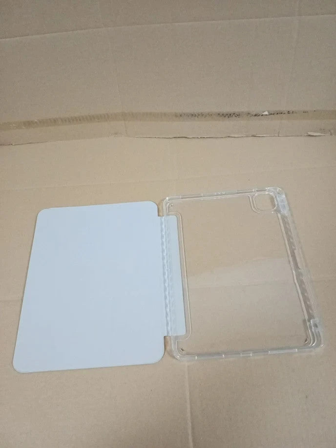 IPad Pro 11 Case Pencil Holder Clear Back Soft TPU Bumper Silver Cover Hybrid