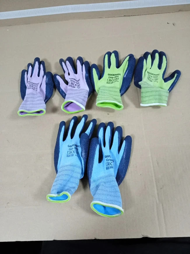 Gavorohans Grip 500 Size 8 Medium Gardening Gloves Superior Work Durable 3pc