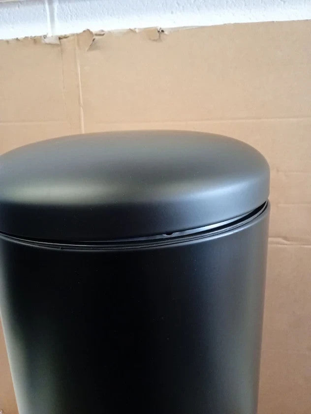Hab 30L Domed Pedal Pin Made From Steel Inner Bin Black 67x29x29cm