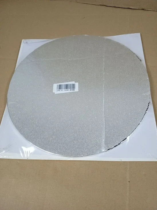 Pack N Trade Tall White Cake Box 14in 13mm Round Silver Drum Durable