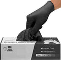 Praima Black Nitrile Disposable Gloves Latex Powder Free Pack Of 100 Medium New