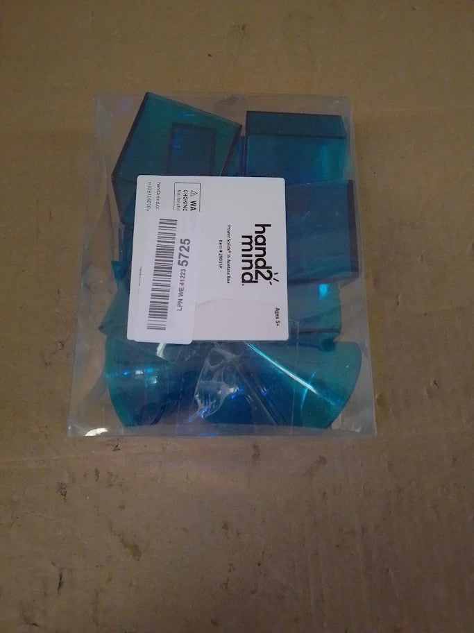 Hand2mind Eta 29035P Blue Power Geometric Solids Set 12 Easy Storage New