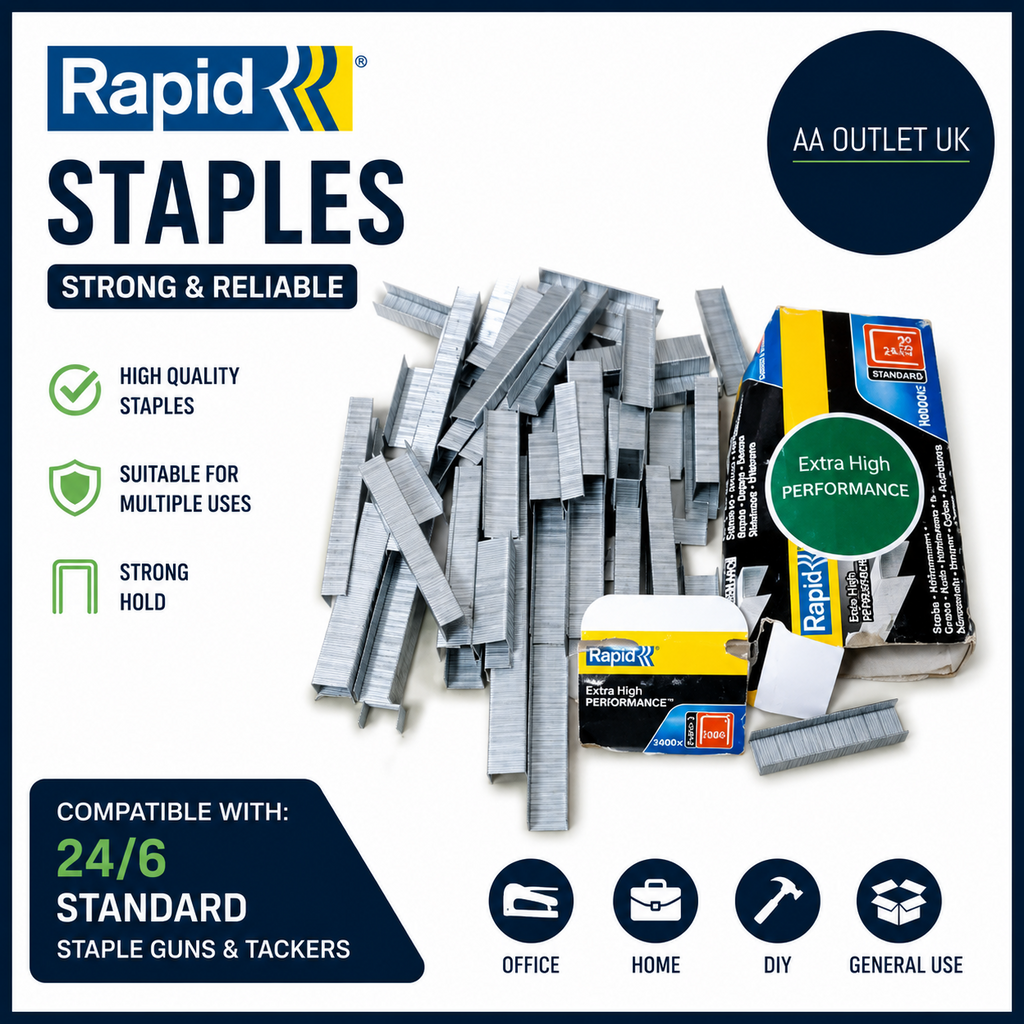Rapid RPD538B5000 No.53 High Performance Staples 8mm Leg Silver Durable Design
