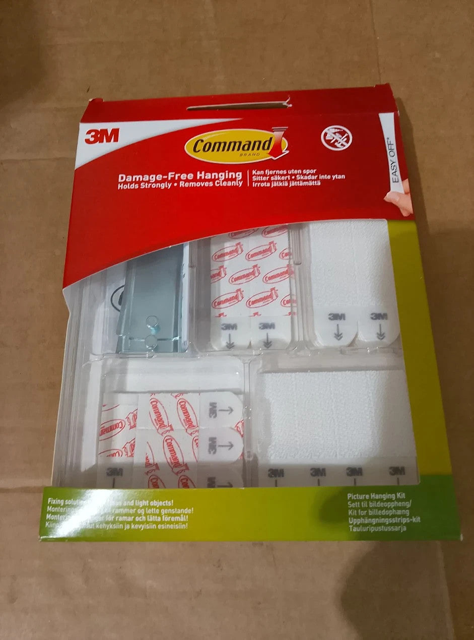 Command Picture Hanging Kit Assorted Adhesive Strips Hangers Framed Pictures