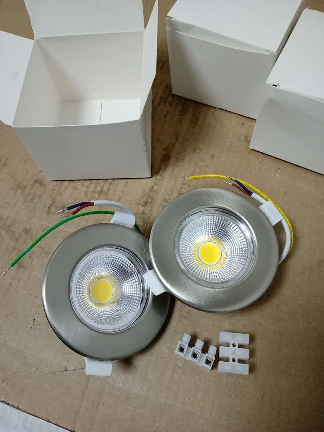 Wondlumi LED Recessed Ceiling Lights Dimmable 7W Ultra Slim COB Cool White