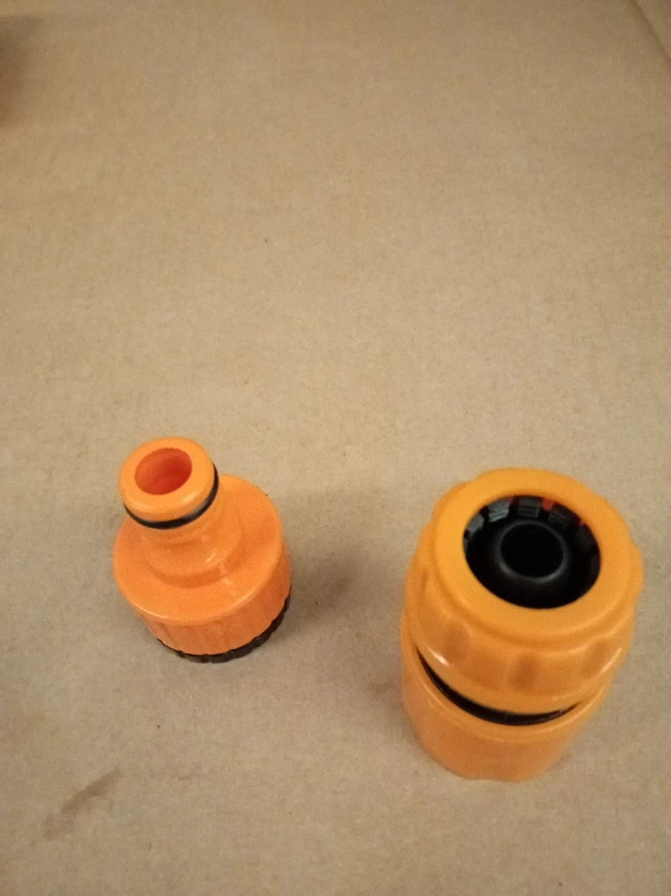 Garden Hose Joiner Hose Fitting End Quick Connectors Double Male 3/4in 1/2in Tap