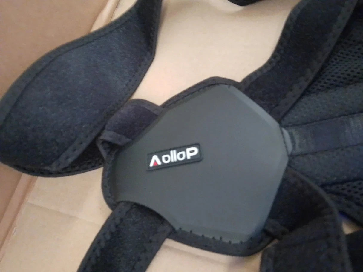 Aollop Posture Corrector Unisex Elastic Adjustable Lumbar Belt Strap Medium
