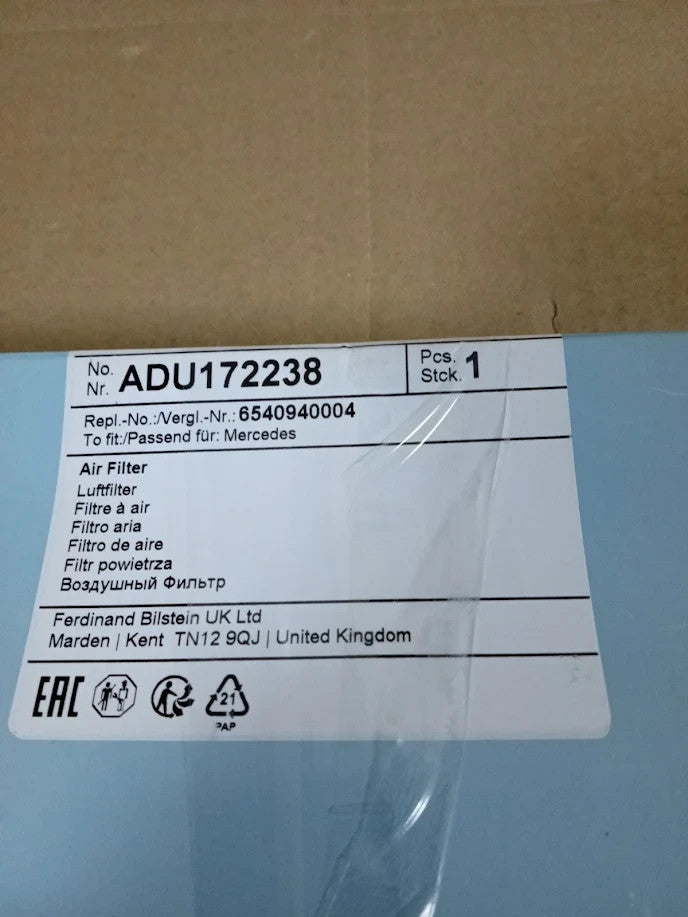 Blue Print ADU172238 Air Filter 1 Piece Replacement Original Spare Part Durable