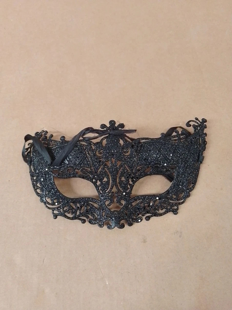 Allsorts Venetian Black Filigree Masquerade Ball Mask Party Fancy Dress Black