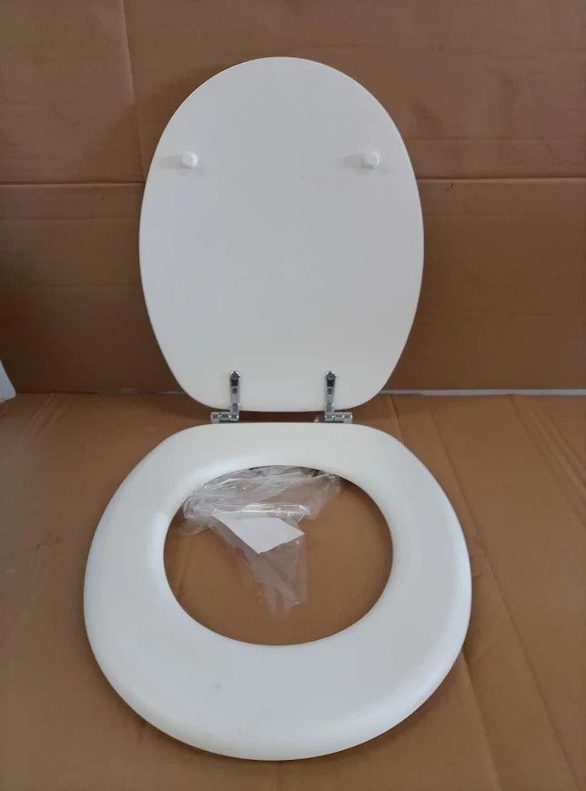 Argos Home Tongue Groove Style Toilet Seat White 45x37.3x5.3cm New