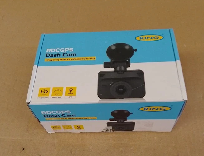 Ring Automotive Dash Cam GPS Full HD In Car Driving Recorder Dashboard Black New