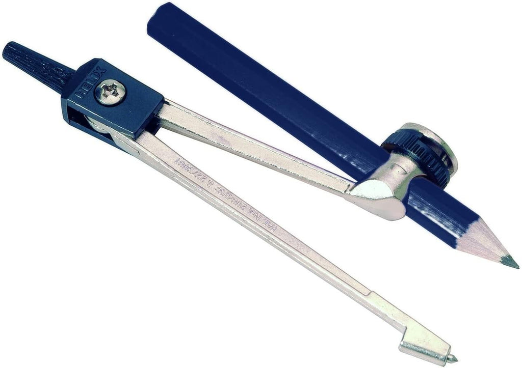 Helix Oxford Metal Compass Pencil Safety Point On Compass Navy Blue New