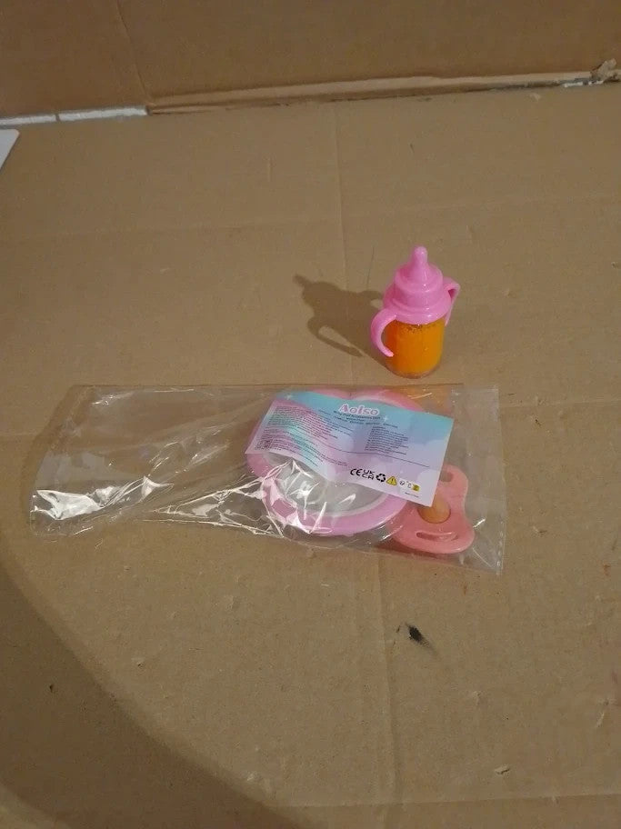 Aolso Baby Doll Feeding Set Magic Milk Bottle Dummy Dinner Plate Accessories New