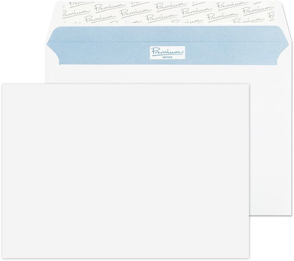 Blake Office C5 162x229mm 120gsm Peel Seal Wallet Envelopes Ultra White New