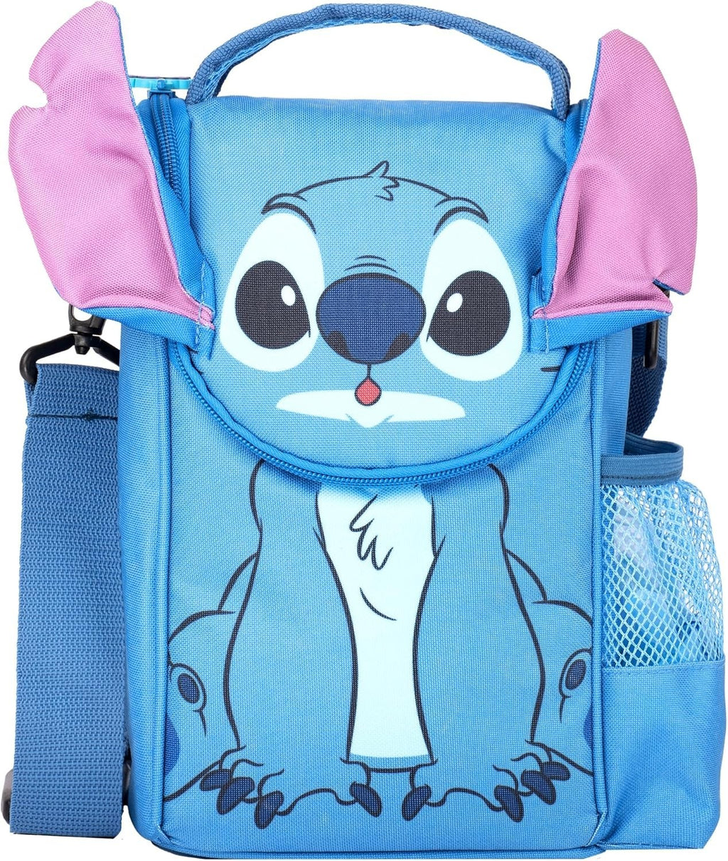 Disney Stitch 3D Lunch Bag With Strap Kids School Thermal Insulated Large New