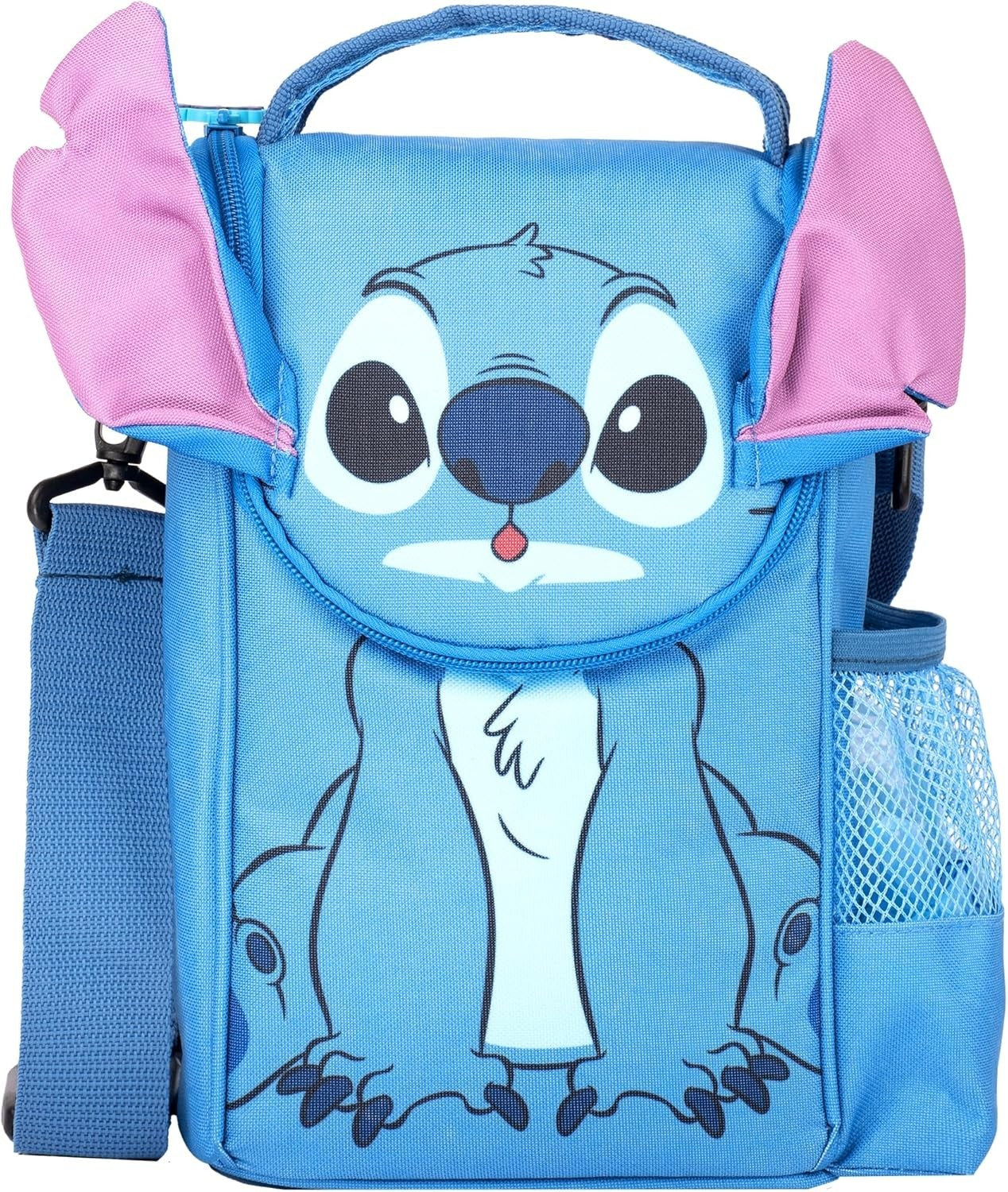 Disney Stitch 3D Lunch Bag With Strap Kids School Thermal Insulated Large New