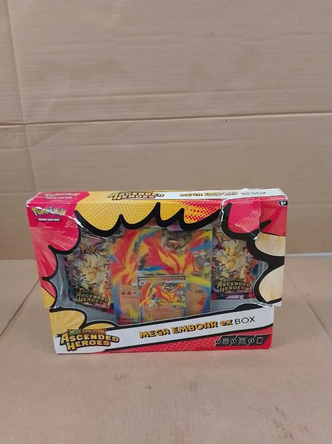 Pokemon TCG Mega Evolution Ascended Heroes Mega Emboar Ex Box Trading Card Game