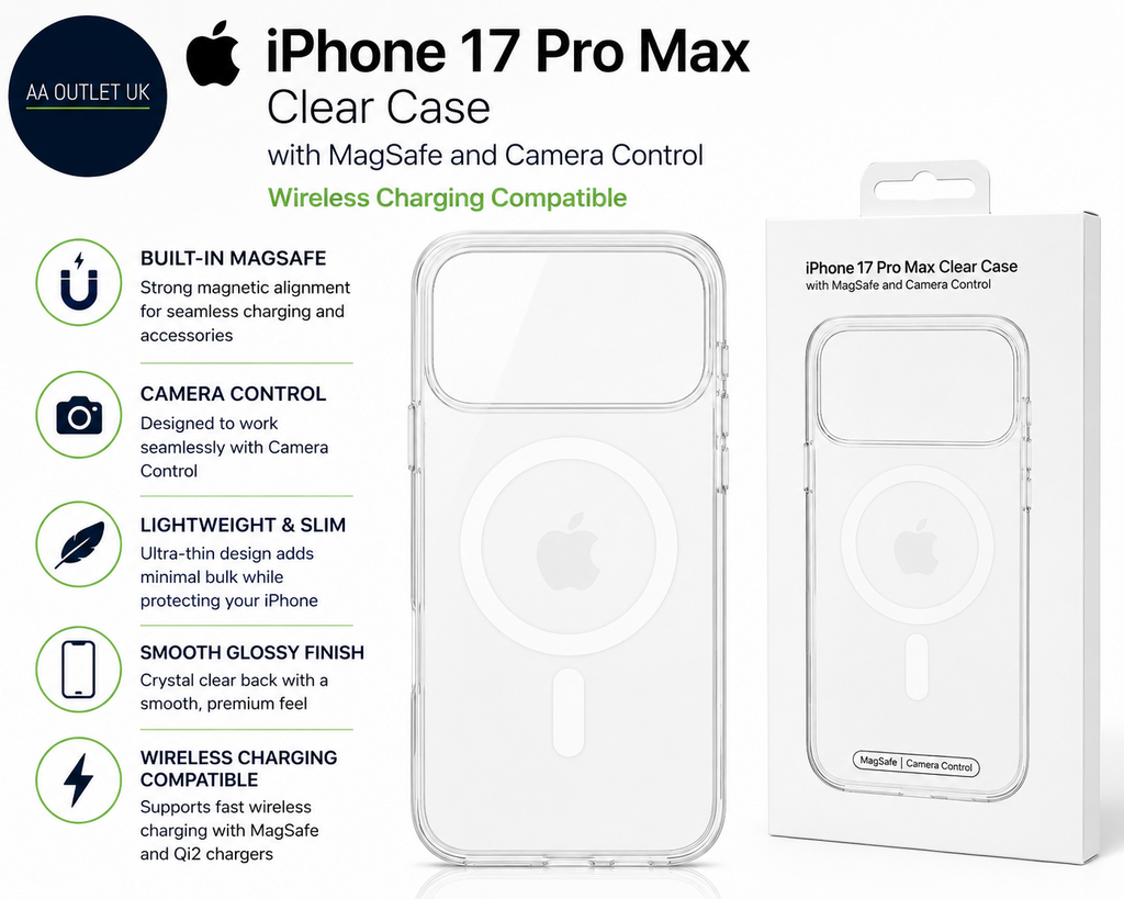 Apple iPhone 17 Pro Max Clear Case MagSafe Camera Control Lightweight